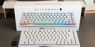 Bộ sản phẩm bàn phím Alienware Pro kèm phụ kiện (Ảnh: Internet)