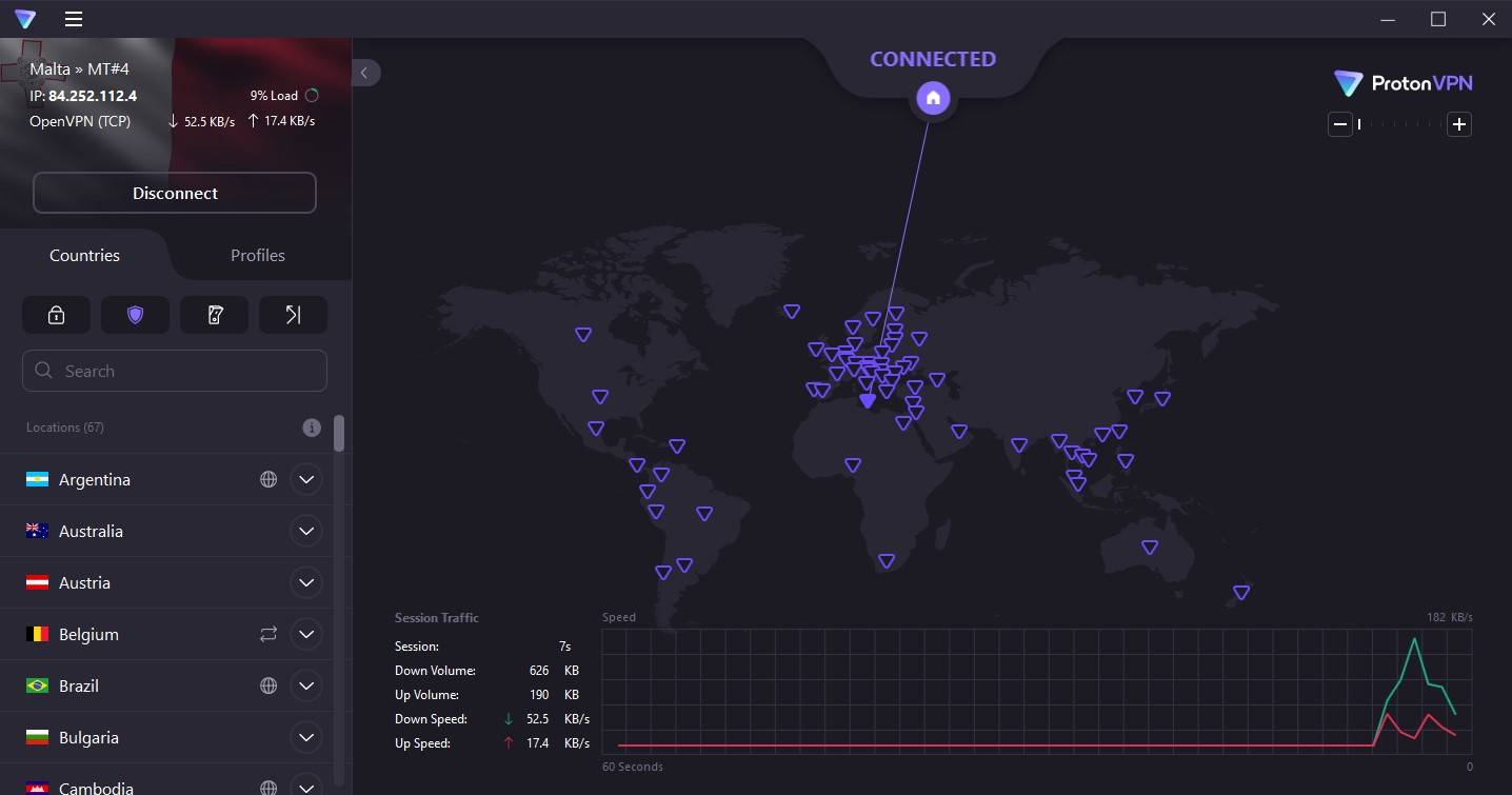 Proton VPN có nhiều máy chủ trên khắp thế giới (Ảnh: Internet)