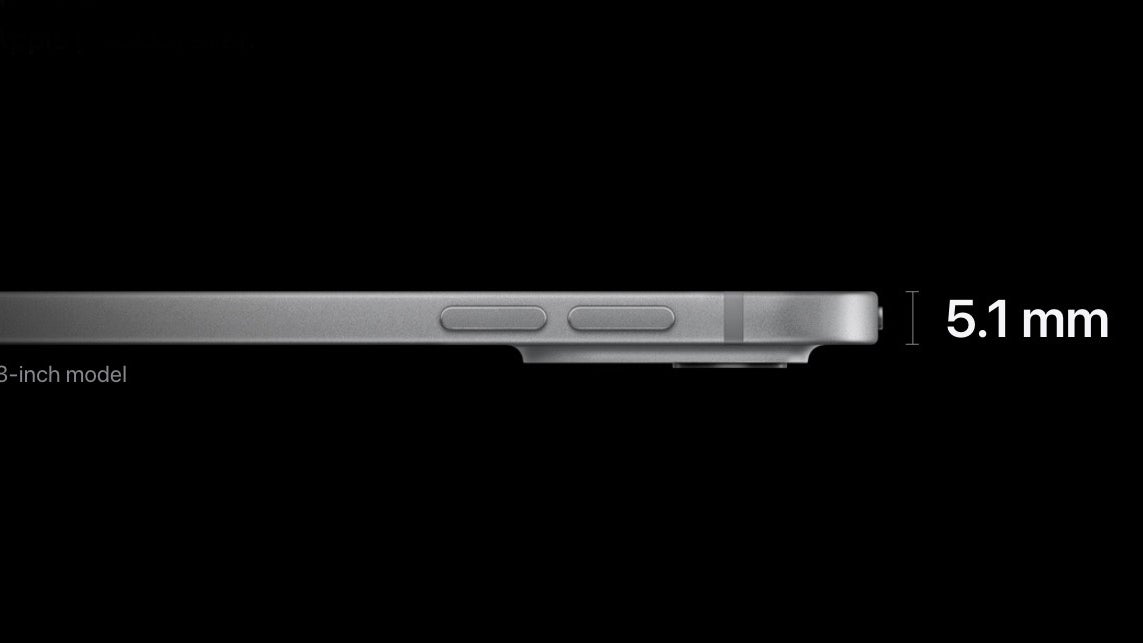 Độ mỏng ấn tượng của iPad Pro M4 13 inch (Nguồn: Internet)