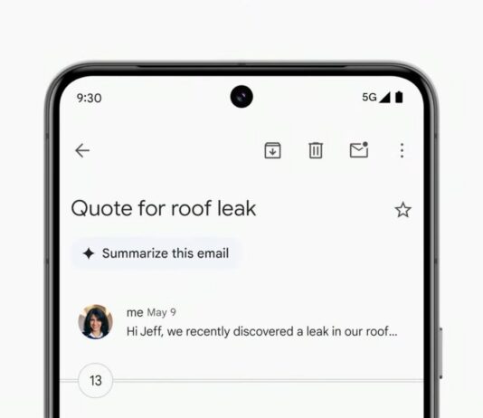 Trợ lý ảo Gemini cũng sẽ xuất hiện trên ứng dụng Gmail của điện thoại (Ảnh: Internet)
