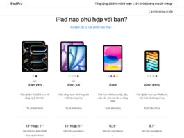 Giá bán của iPad Air, iPad Pro cũng như các dòng iPad khác (Nguồn: Internet)