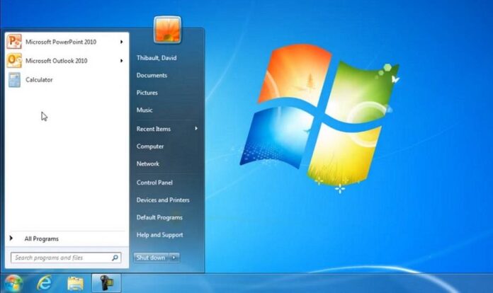 Menu Start trong Windows 7 (Ảnh: Internet)