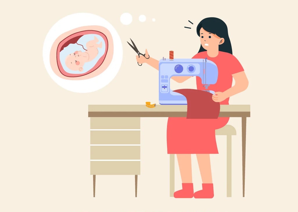 Kiêng kỵ khi mang thai: Không nên may vá, dùng kéo