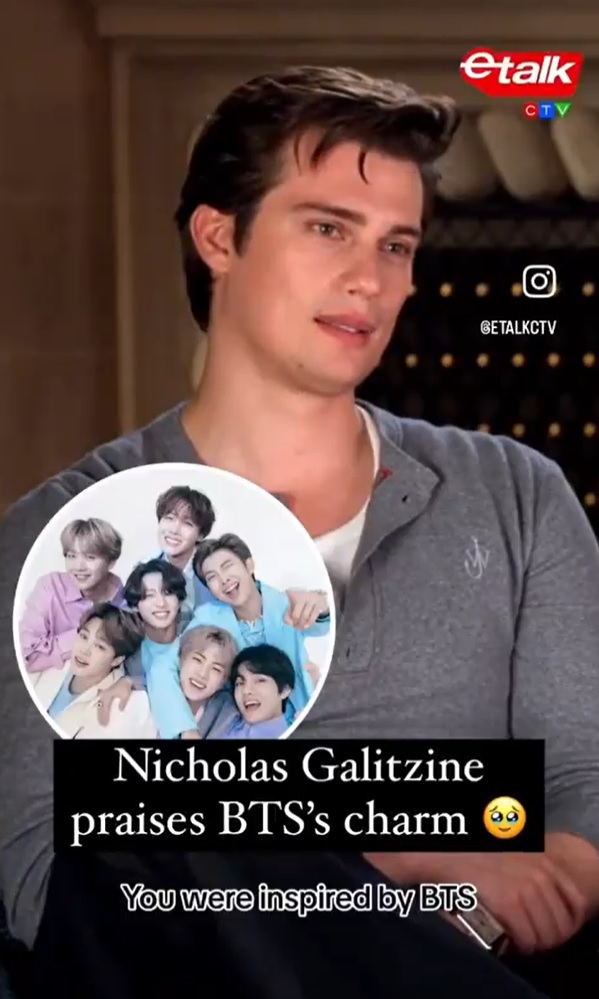 Nicholas Galitzine chia sẻ được truyền cảm hứng từ BTS (Ảnh: Internet)