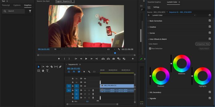 Chỉnh màu trong Premiere Pro (Ảnh: Internet)