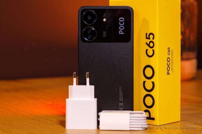POCO C65 có dung lượng pin 5.000 mAh cùng sạc nhanh 18W (Ảnh: Internet)