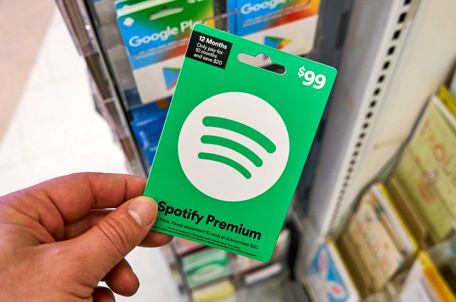 Thẻ quà tặng Spotify (Ảnh: Internet)