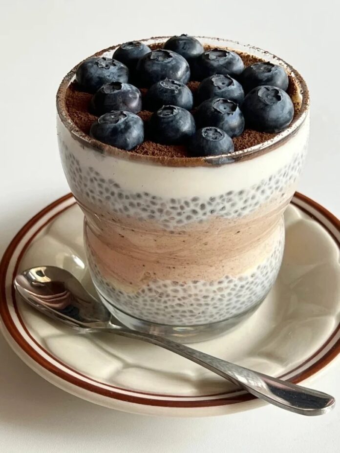 Pudding tiramisu hạt chia (Ảnh: Internet)