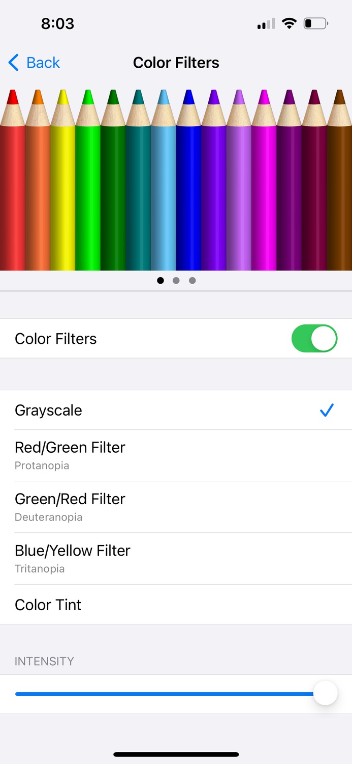 Chọn màu cho màn hình iPhone (Ảnh: Internet)