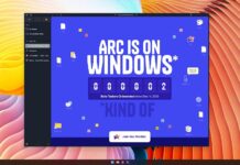 Trình duyệt Arc trên Windows (Ảnh: Internet)