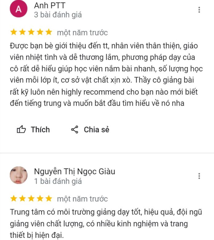 Đánh giá từ học viên