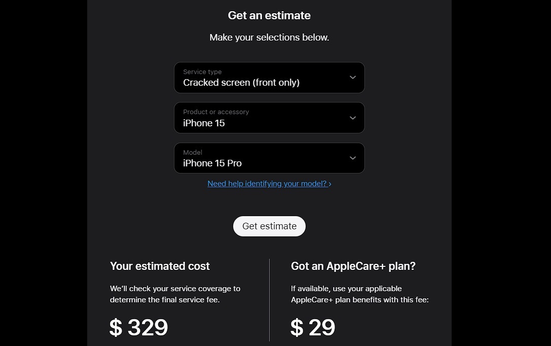 Ước tính chi phí sửa màn hình iPhone (Ảnh: Internet)