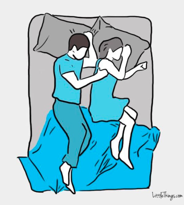 Bói tình yêu qua các tư thế ngủ của cặp đôi (Ảnh: Internet)