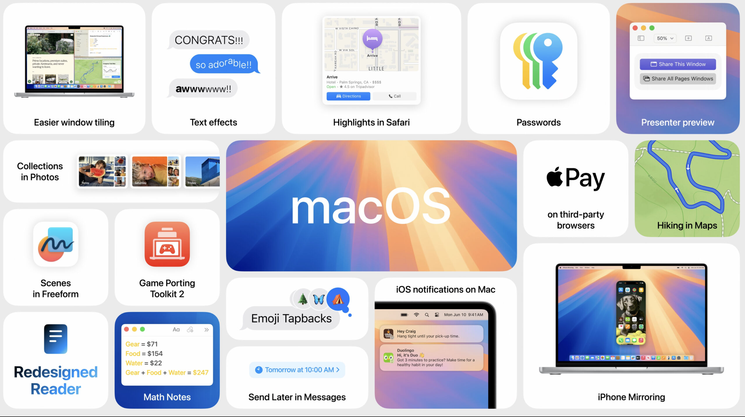 Một số đặc điểm nổi bật của macOS 15 (Ảnh: Internet)