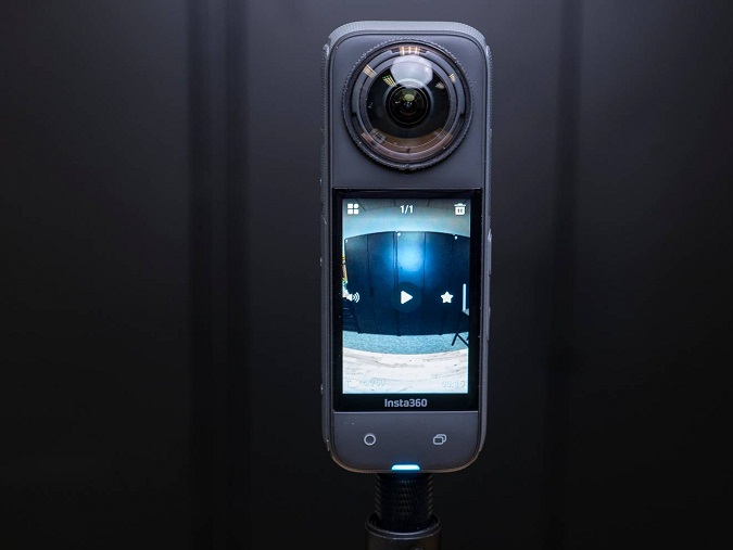Màn hình phát video của camera Insta360 X4 (Ảnh: Internet)