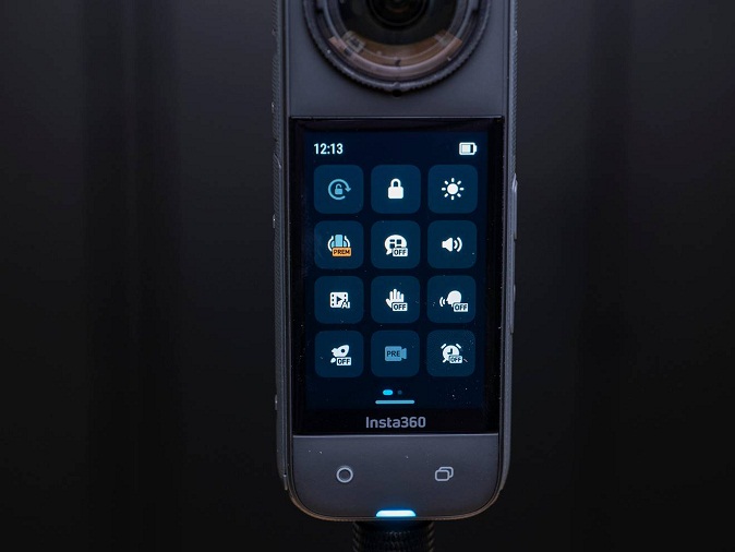 Màn hình cài đặt của camera Insta360 X4 (Ảnh: Internet)