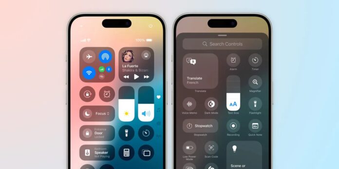 iOS 18 Beta 2 xuất hiện nút nguồn trên thanh Control Center (Ảnh: Internet)