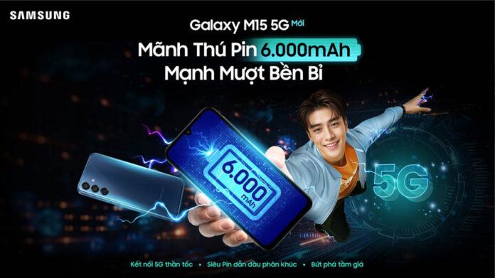 Galaxy M15 5G với dung lượng pin cực khủng (Nguồn: Internet)