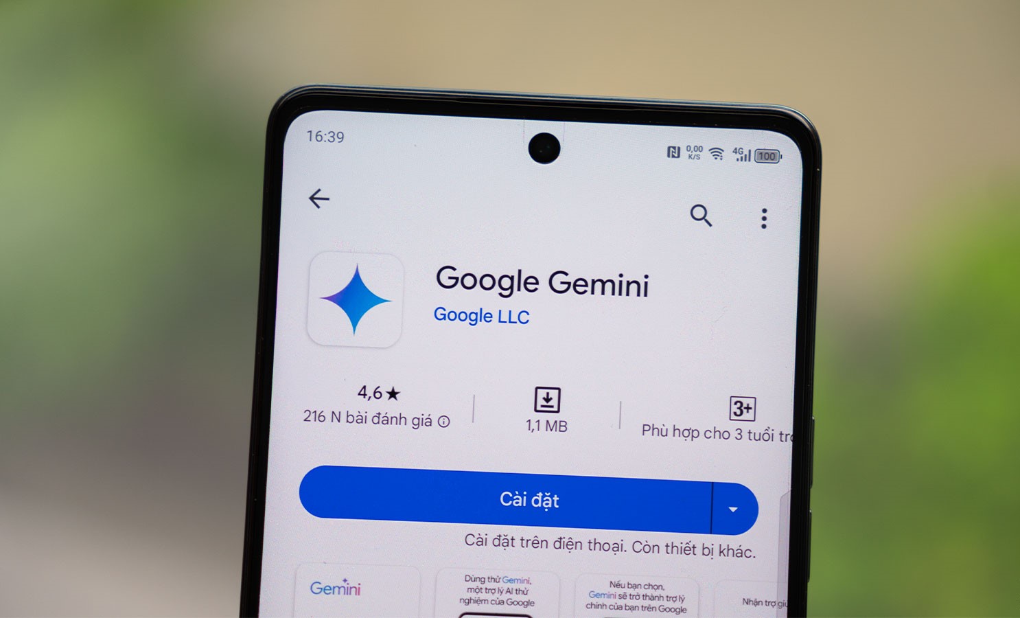 Gemini đã có trên Google PlayStore (Ảnh: Internet)