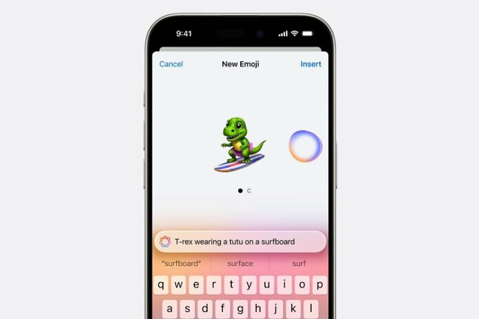 Sử dụng tính năng Genmoji để tạo emoji trên iPhone (Ảnh: Internet)