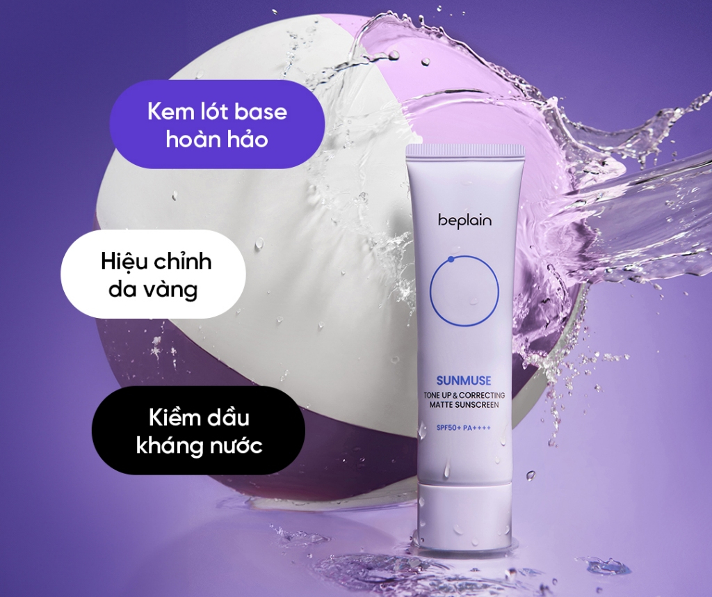 kem chống nắng Beplain Sunmuse Tone Up & Correcting Matte Sunscreen