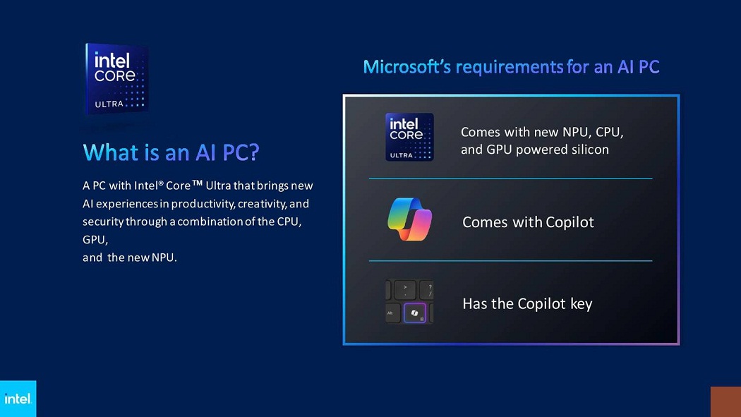 Hãng Intel giới thiệu về khái niệm PC AI (Ảnh: Internet)