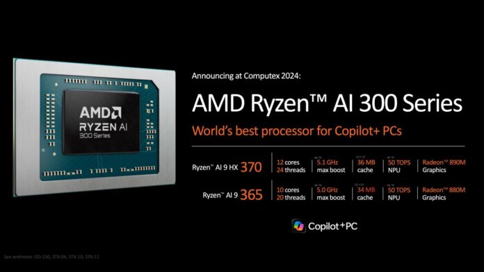 Ryzen AI 300 series của AMD có thể thực hiện nhiều tác vụ AI trực tiếp trên thiết bị thay vì phụ thuộc vào đám mây, mang lại hiệu suất tốt hơn (Ảnh: Internet)