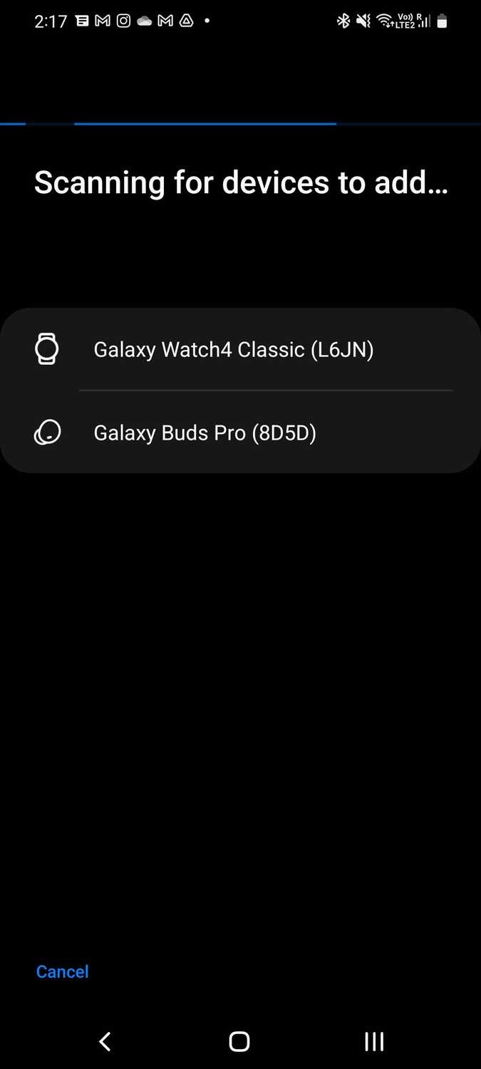 Tai nghe Galaxy Buds được hiển thị trong ứng dụng (Ảnh: Internet)