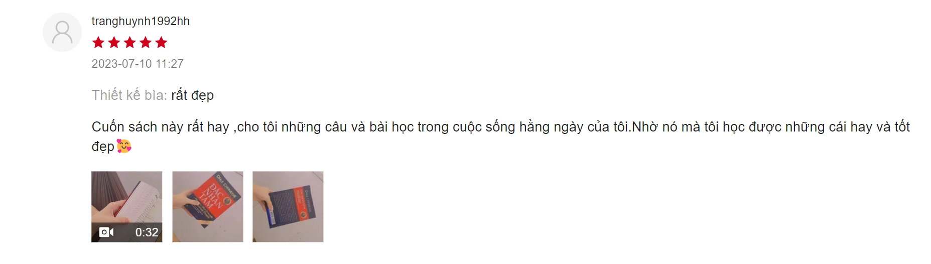 Cảm nhận của bạn đọc về sách Đắc Nhân Tâm ( Ảnh: BlogAnChoi )