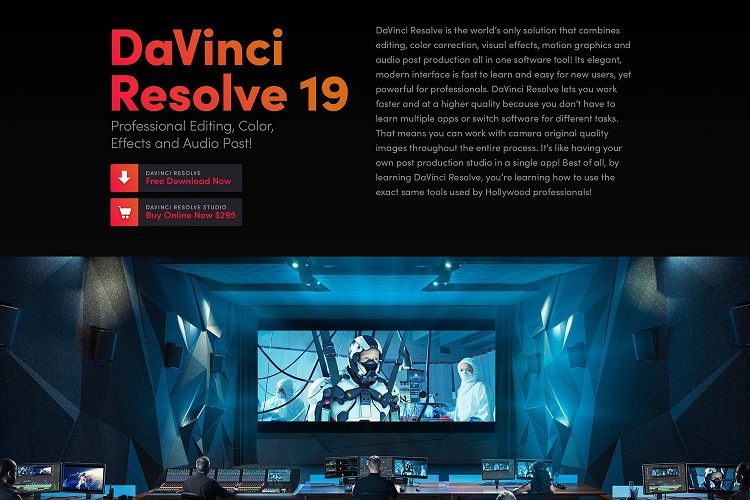Ứng dụng DaVinci Resolve có thể thay thế cho Adobe (Ảnh: Internet)