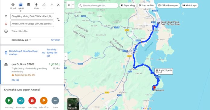 Di chuyển đến Amanoi Ninh Thuận bằng ô tô (Ảnh: logAnChoi)