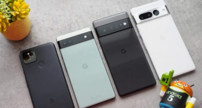 Dòng điện thoại Pixel của Google gồm Pixel 5, Pixel 6a, Pixel 6 Pro và Pixel 7 Pro (Ảnh: Internet)
