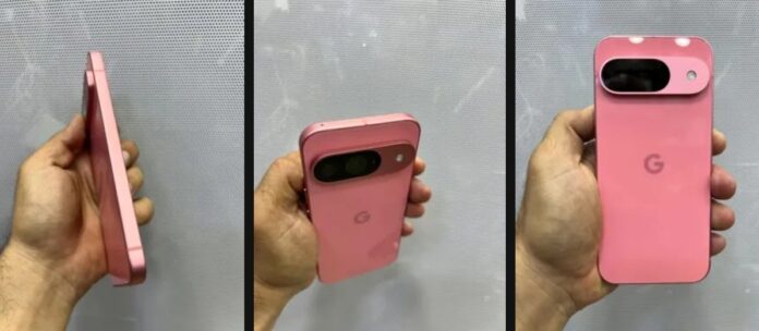 Hình ảnh tiết lộ điện thoại Pixel 9 màu hồng (Ảnh: Internet)