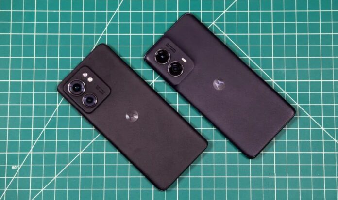 Điện thoại Motorola Edge 2023 (trái) trông gần giống với Edge 2024 (phải) (Ảnh: Internet)