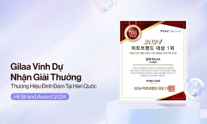 Gilaa vinh dự nhận giải thưởng Hit Brand Awards 2024 Tại Hàn Quốc. (Nguồn: Internet)