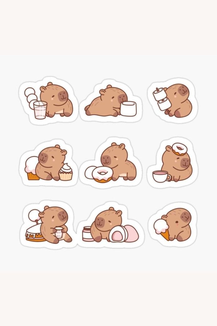 Hình nền Capybara siêu đáng yêu