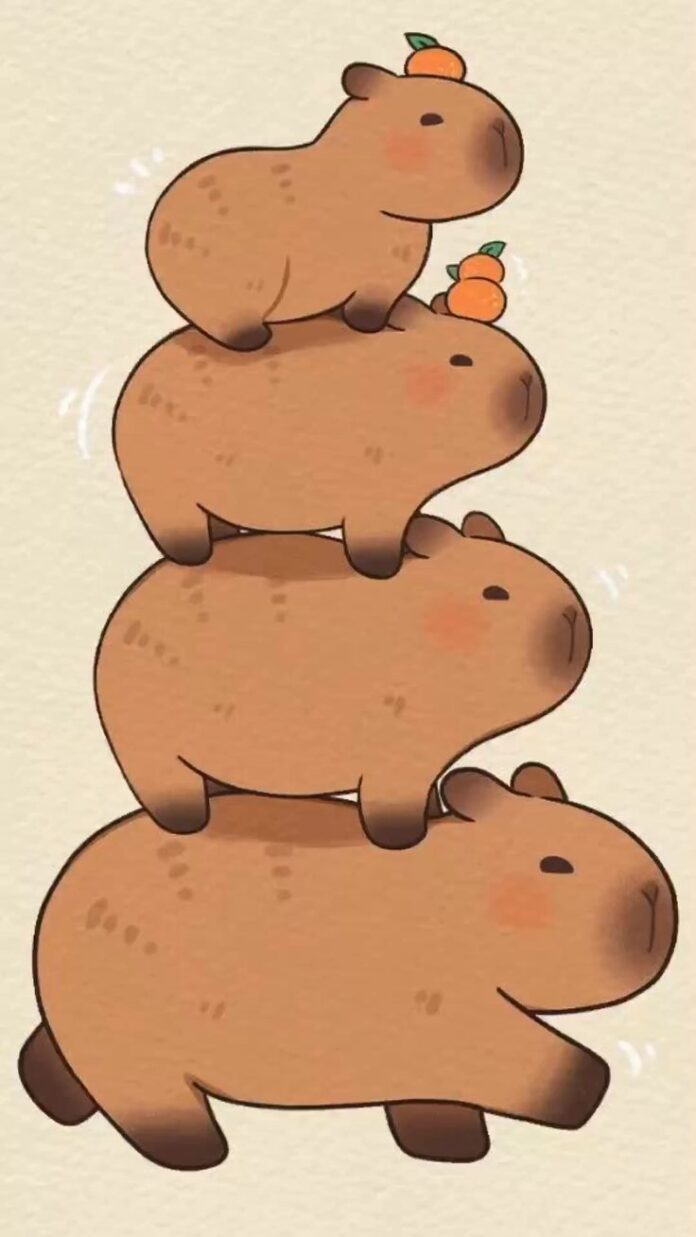 Hình nền Capybara siêu đáng yêu