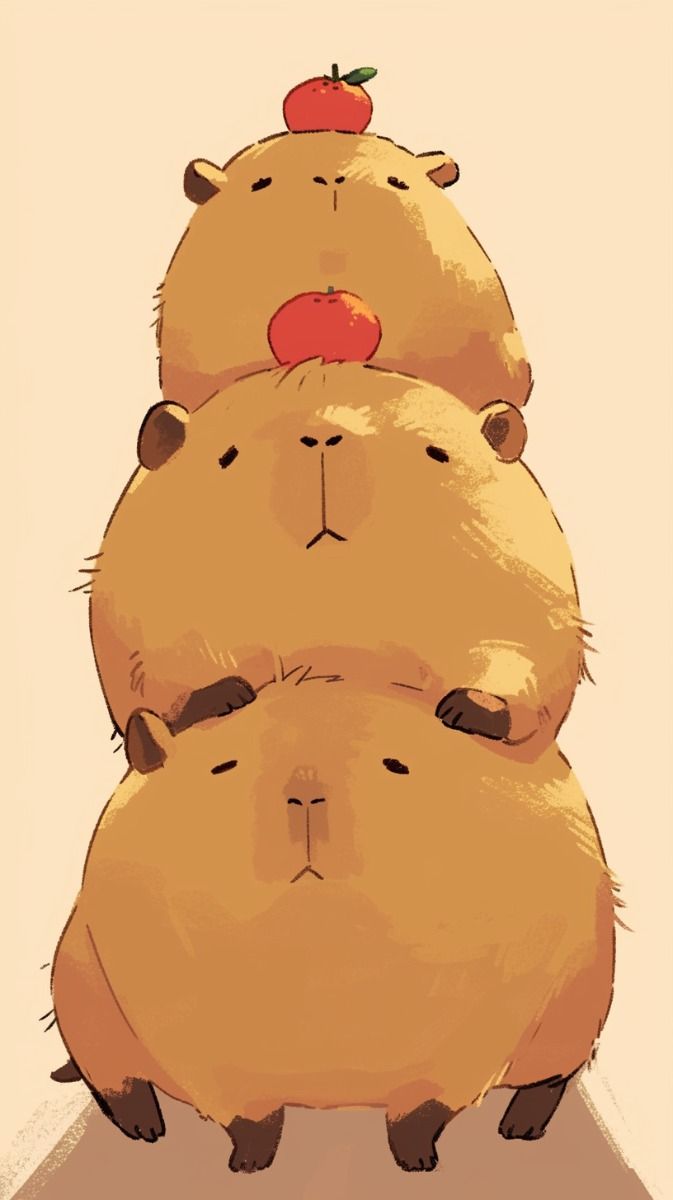 Hình nền Capybara siêu đáng yêu