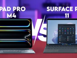 So sánh máy tính bảng iPad Pro M4 và Surface Pro 11 (Ảnh: Internet)