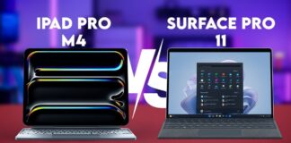 So sánh máy tính bảng iPad Pro M4 và Surface Pro 11 (Ảnh: Internet)