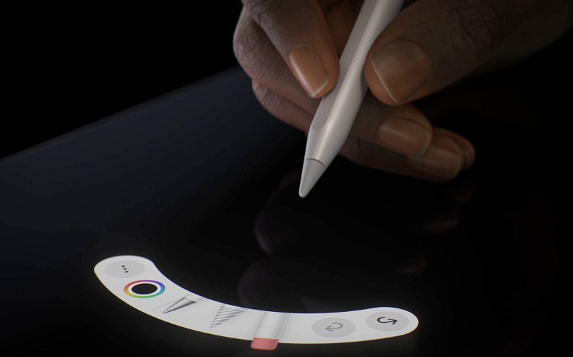 Sử dụng bút cảm ứng Apple Pencil Pro với thao tác bóp bút (Ảnh: Internet)