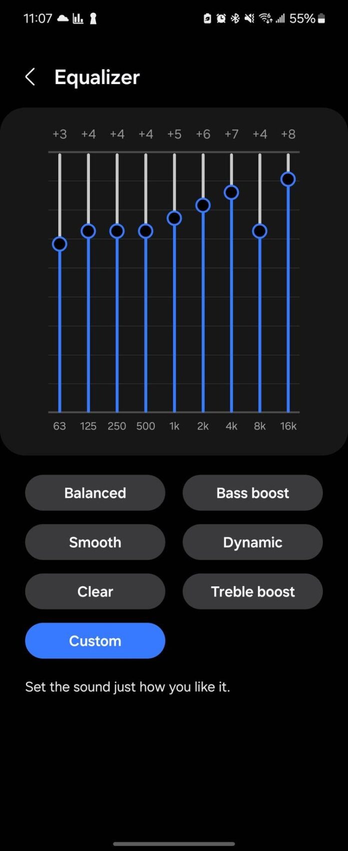 Điều chỉnh EQ cho tai nghe Galaxy Buds3 Pro (Ảnh: Internet)
