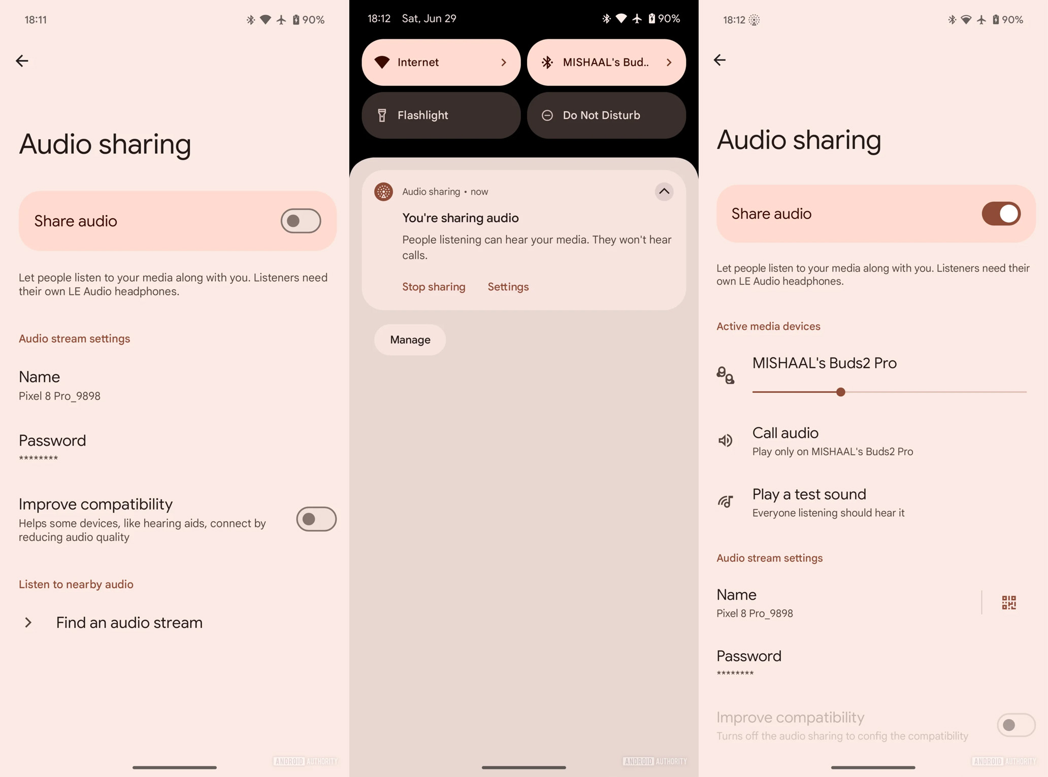 Google còn tinh chỉnh giao diện thông báo Auracast và trang cài đặt Chia sẻ âm thanh, giúp mọi thứ trở nên trực quan và dễ sử dụng hơn (Ảnh: Internet)