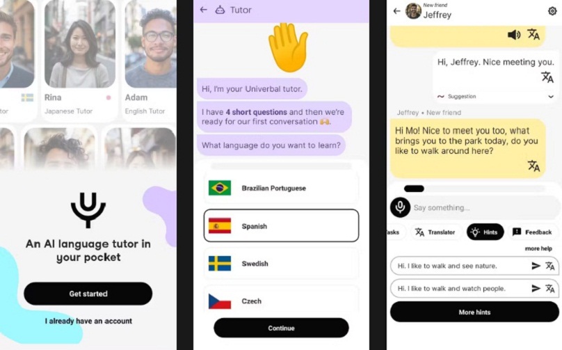 Ứng dụng học ngôn ngữ Univerbal có tích hợp AI (Ảnh: Internet)