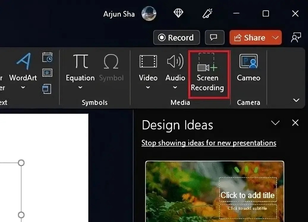 Quay màn hình Windows 11 bằng Microsoft PowerPoint (Ảnh: Internet)