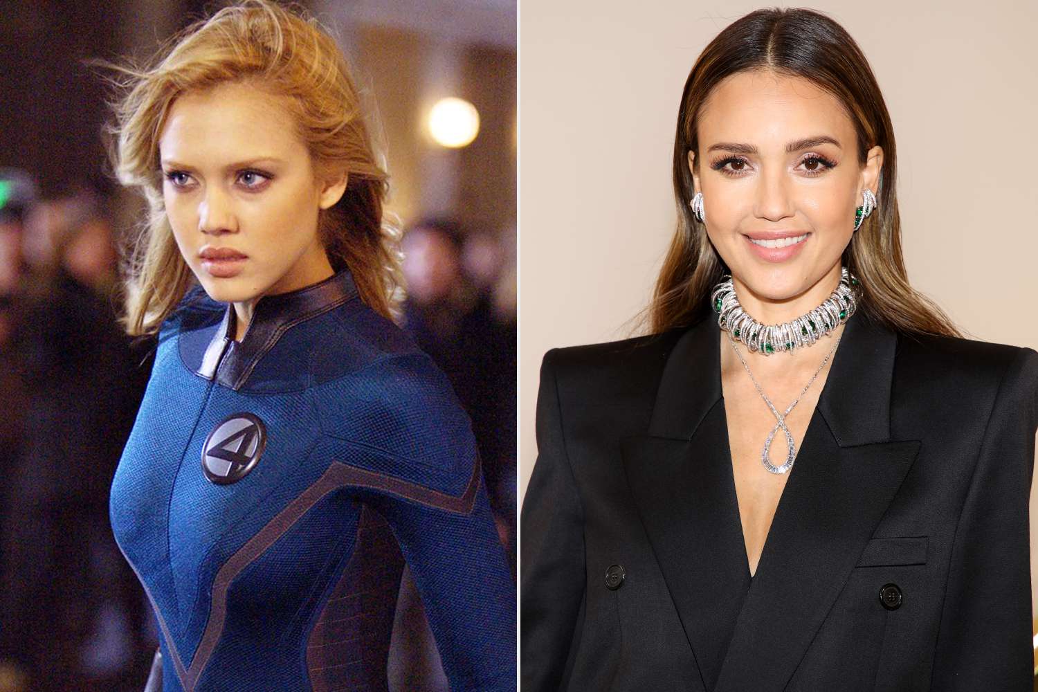 Diễn viên Jessica Alba năm 2005(trái) và 2024(Ảnh: Internet)