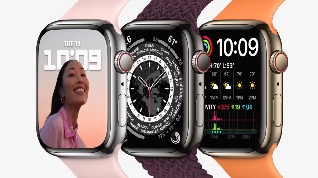 Đồng hồ Apple Watch Series 7 với nhiều loại dây đeo và lớp phủ khác nhau (Ảnh: Internet)