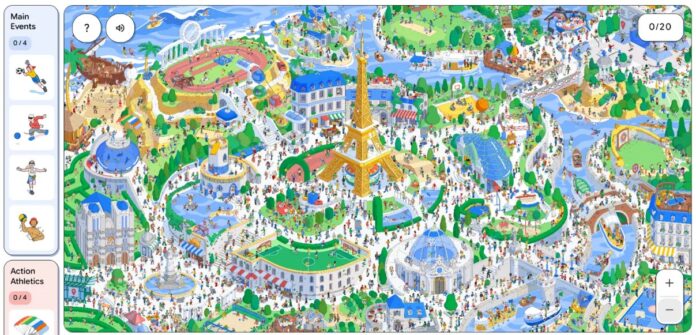 Bản đồ toàn cảnh sân chơi Paris 2024 của Google (Ảnh: Internet)