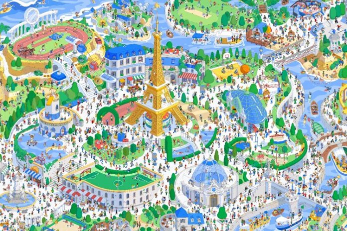 Sân chơi của Google dựa theo Olympic Paris 2024 (Ảnh: Internet)