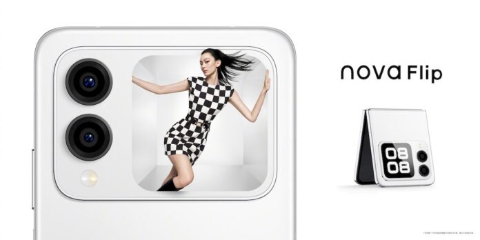 Huawei Nova Flip phiên bản màu trắng (Ảnh: Internet)